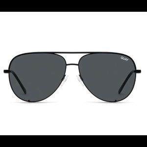 Quay Black Aviator Sunglasses